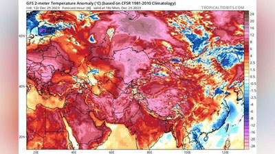 Изрображение 'Температурные рекорды зафиксировали в городах Центральной Азии, в том числе в Ташкенте и Ургенче'
