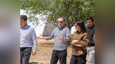 Изрображение 'Экопарк в Буке: на стройке побывали Комил Алламжонов и Саида Мирзиёева (фото)'