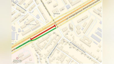Изрображение 'В ТАШКЕНТЕ ЧАСТИЧНО ЗАКРЫТА УЛИЦА АХМАДА ДОНИША'