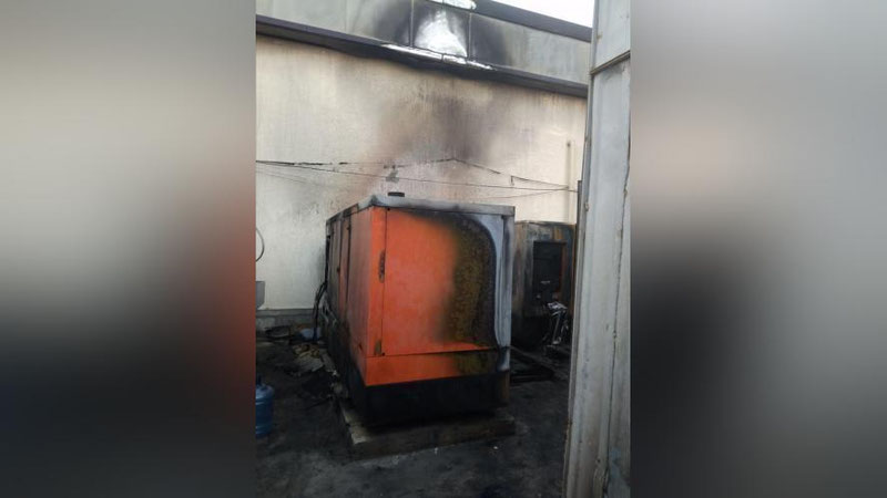 Изрображение 'Возгорание генератора около офиса Билайн в Самарканде сняли на камеру (видео)'