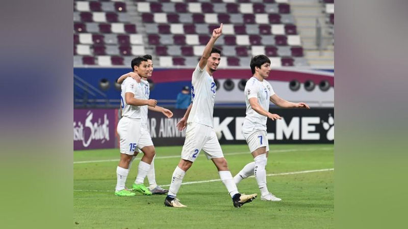 Изрображение 'Олимпийская сборная Узбекистана вышла в полуфинал Кубка Азии'