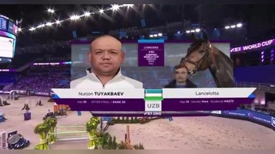 Изрображение 'Нуржан Туякбаев вошел в 20-ку сильнейших на Кубке мира по конному спорту'