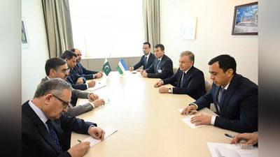 Изрображение 'Шавкат Мирзиёев провел встречу с и.о. Премьер-министра Пакистана'