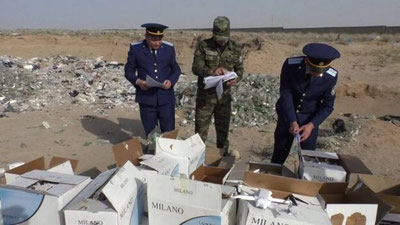 'Ноқонуний олиб кирилган 22 турдаги маҳсулот йўқ қилинди'ning rasmi