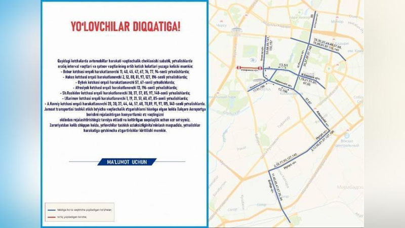 Изрображение 'Какие изменения ждут ташкентцев в работе общественного транспорта в дни саммита ОЭС?'