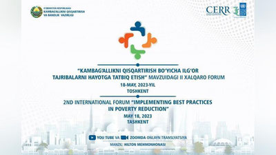 'Toshkentda kambag`allikni qisqartirish bo`yicha II Xalqaro forum bo`lib o`tadi'ning rasmi