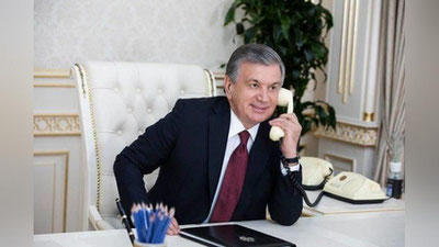 'Prezident Qatar Amirini tabrikladi'ning rasmi