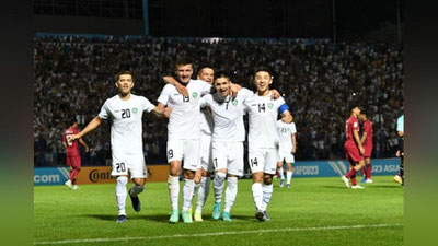 Изрображение 'Сборная Узбекистана U-23 разгромила катарцев и досрочно вышла в 1/4 финала Кубка Азии'