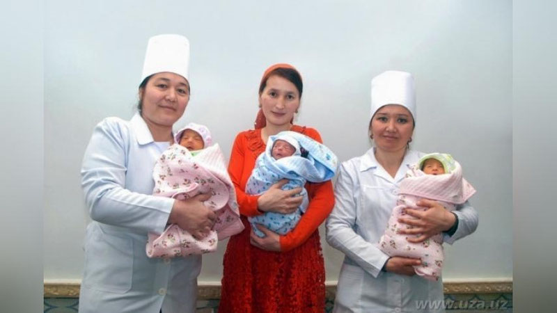 Изрображение 'В Каракалпакстане родилась тройня'