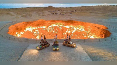 Изрображение 'Глава Туркменистана распорядился потушить знаменитый кратер «Врата ада»'