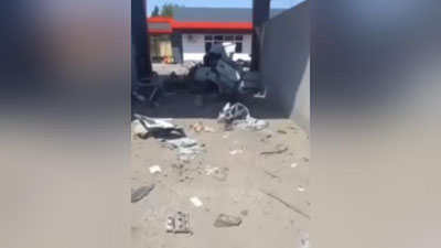 Изрображение 'В ГУБДД показали кадры последствий произошедшего месяц назад ЧП на заправке в Паркенте'