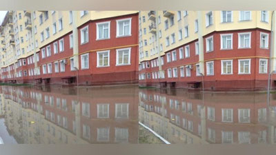 'Сергелида қурилган янги кўп қаватли уйлар  тўлиқ сув остида қолди'ning rasmi