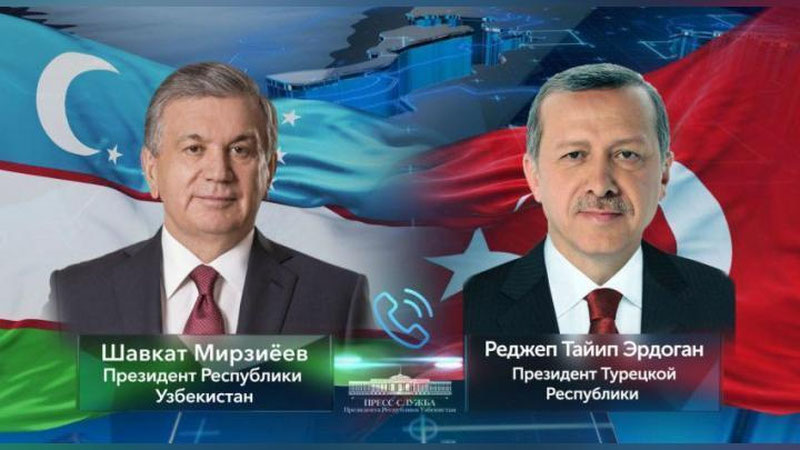 Изрображение 'Главы Узбекистана и Турции поздравили друг друга с Рамазан-хайитом'