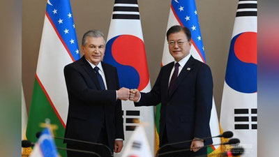 Изрображение 'Главы Узбекистана и Республики Корея провели переговоры в Сеуле'