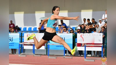 Изрображение 'Шарифа Давронова в программе тройного прыжка на ЧА установила рекорд'