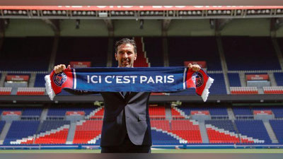 'Buffon Parijda alangali salom bilan kutib olindi (Video)'ning rasmi