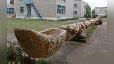 'Dunyodagi eng ulkan qoshiq'ning rasmi