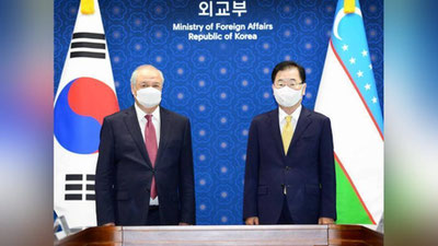 'Abdulaziz Kamilov Koreya Tashqi ishlar vaziri bilan uchrashdi(foto)'ning rasmi