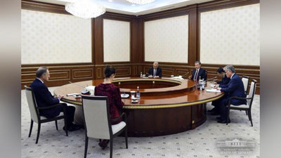 'Shavkat Mirziyoyev BMT Bosh kotibi o`rinbosarini qabul qildi'ning rasmi