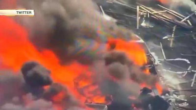 'AQShda avtomagistral olov bilan qoplandi (Video) 'ning rasmi