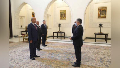 Изрображение 'Посол Узбекистана в Ираке вручил верительные грамоты президенту Бархаму Салеху'