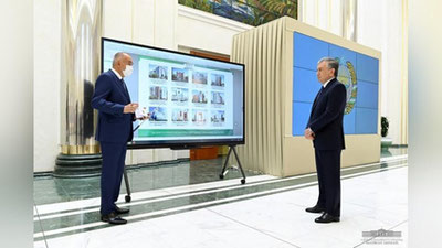 'Prezident bir nechta inshootlar qurilishiga oid loyihalar taqdimoti bilan tanishdi'ning rasmi