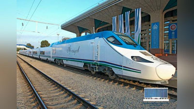 '“Qarshi-Samarqand-Qarshi” yo`nalishida “Afrosiyob” zamonaviy poezdi qatnovi yo`lga qo`yiladi'ning rasmi