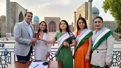 'АҚШ фуқаролари Маршалл ва Эбру Самарқандда никоҳдан ўтишди'ning rasmi