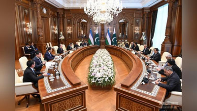 'Ayni paytda O`zbekiston va Pokiston etakchilarining muzokaralari o`tmoqda'ning rasmi