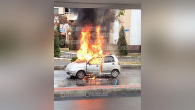 'Toshkentda "Matiz" butunlay yonib ketdi'ning rasmi