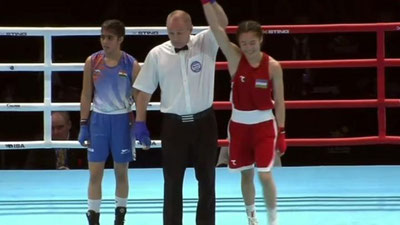 'Gulsevar G`anieva oltin medalni qo`lga kiritib, oks bo`yicha jahon chempioni bo`ldi'ning rasmi