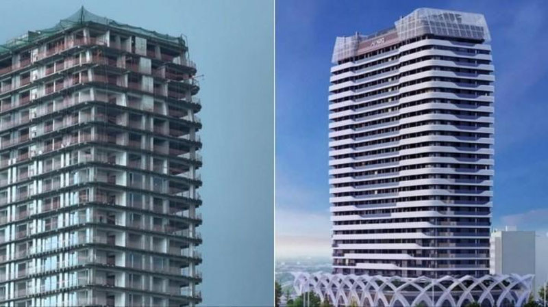 'Poytaxtda qurilayotgan, go`yoki ustunlari qiyshiq bo`lgan bino bo`yicha Qurilish vazirligi izoh berdi (video)'ning rasmi