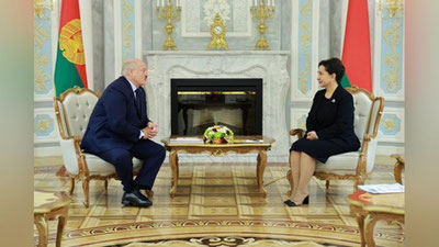 'Tanzila Norboeva Aleksandr Lukashenko bilan uchrashdi'ning rasmi