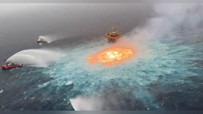 'Meksika ko`rfazidagi suv yuzasida dahshatli yong`in yuzaga keldi (foto va video)'ning rasmi