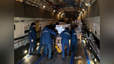 'Rossiya G`azo sektori aholisi uchun 60 tonna gumanitar yordam yubordi'ning rasmi