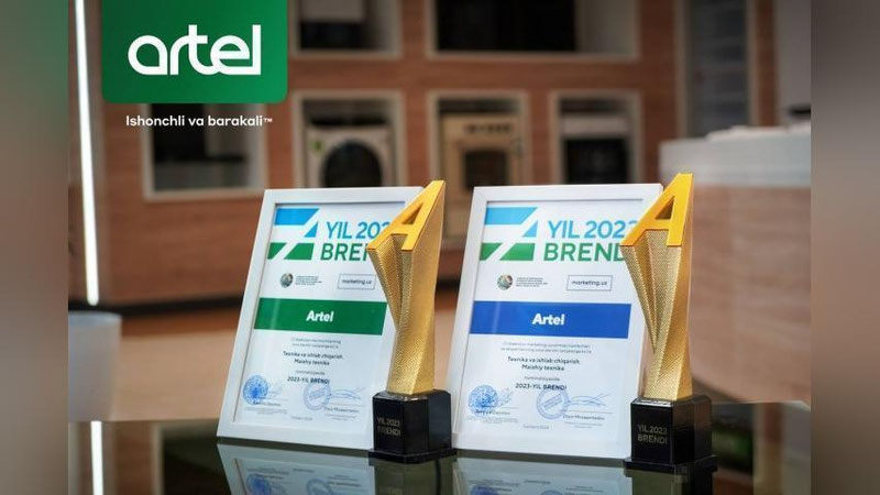 'Artel “Texnika va ishlab chiqarish” toifasida “Yil brendi” maqomini qo`lga kiritdi'ning rasmi