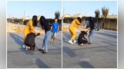 Изрображение 'В Ферганской области девушки получили 10 суток ареста за драку на дороге'