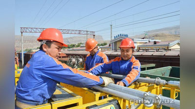 'ҚАРШИ – ТЕРМИЗ ТЕМИР ЙЎЛИНИНГ ЯРМИДАН КЎПИ ТЎЛИҚ ЭЛЕКТРЛАШТИРИЛДИ'ning rasmi