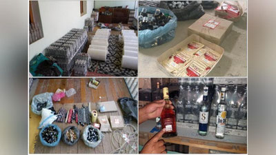 'Bojxonachilar sifatsiz alkogol mahsulotlari ishlab chiqaruvchi yashirin sex faoliyatiga chek qo`yishdi'ning rasmi