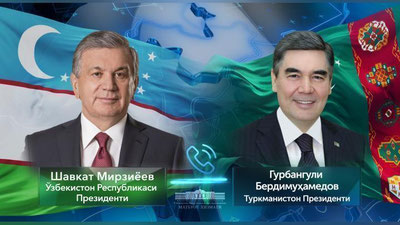 'O`zbekiston Prezidenti Turkmaniston Prezidenti bilan telefon orqali muloqot qildi'ning rasmi