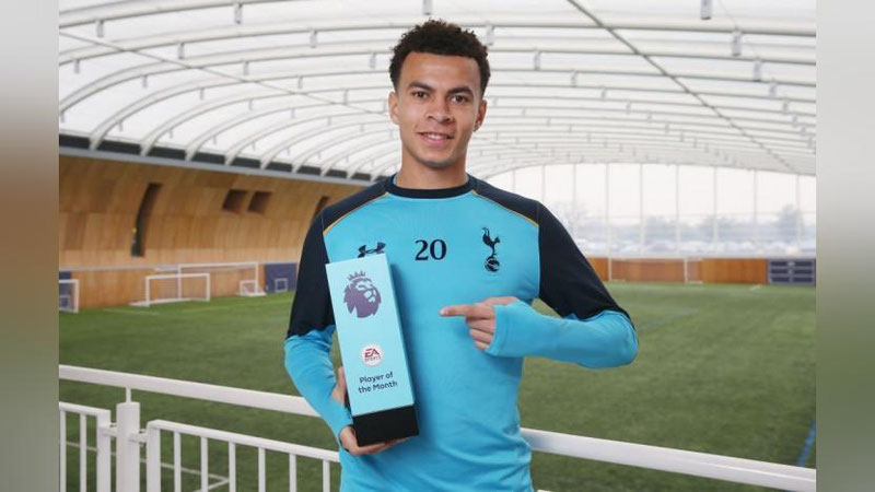 'Dele Alli APLda yanvar oyining eng yaxshi futbolchisi 'ning rasmi