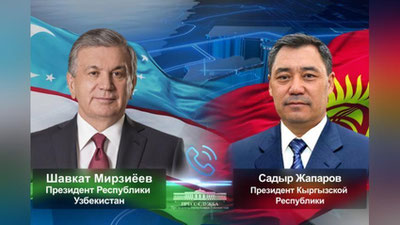 Изрображение 'Второй звонок за два дня: Шавкат Мирзиёев и Садыр Жапаров снова поговорили по телефону'