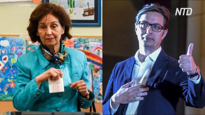 'Shimoliy Makedoniyada prezident saylovlarining g`olibi aniqlanmadi 'ning rasmi