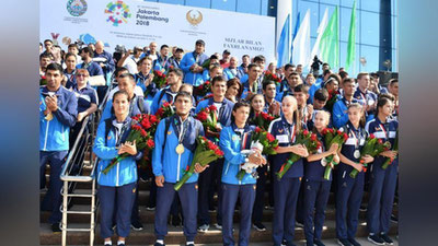 Изрображение 'ТРИУМФАТОРЫ АЗИАТСКИХ ИГР ВЕРНУЛИСЬ В УЗБЕКИСТАН (ФОТО)'