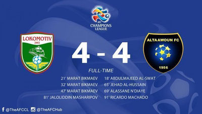 ' ОЧЛ–2017. “Локомотив” ва “Ал-Тавун” ўйинида мухлислар 8 та гол гувоҳига айланди (Видео)'ning rasmi