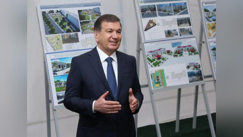 '​Prezident Shavkat Mirziyoev Olmazor tumanida quriladigan savdo markaz va ko`p qavatli uylar loyihalari bilan tanishdi 'ning rasmi