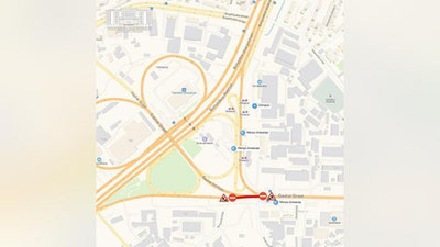 Изрображение 'В связи со строительством Сергелийской линии метро закрыт участок дороги'