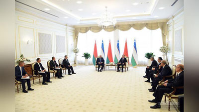 Изрображение 'ЛУКАШЕНКО ОТМЕТИЛ УСПЕШНЫЙ ПОЛИТИЧЕСКИЙ КУРС УЗБЕКИСТАНА'