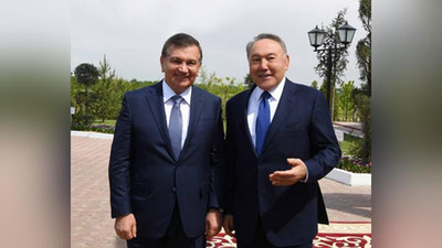 Изрображение 'ШАВКАТ МИРЗИЁЕВ ПОЗДРАВИЛ НУРСУЛТАНА НАЗАРБАЕВА С 77-ЛЕТИЕМ'