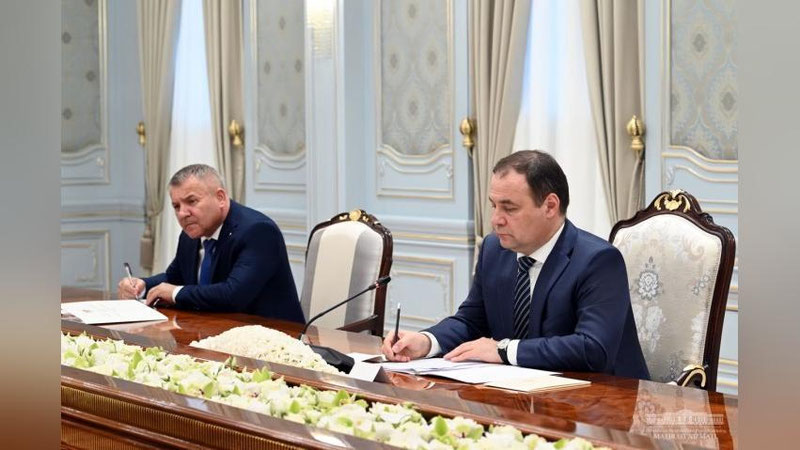 Изрображение 'Глава Узбекистана и премьер-министр Беларуси обсудили продвижение совместных проектов'